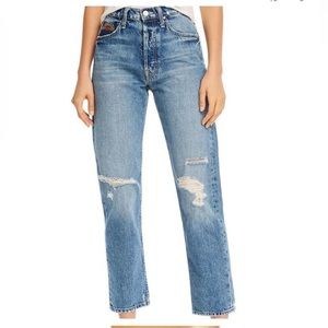 WIDE LEG CROPPED EMBROIDERED MOTHER SUPERIOR JEANS ❤️❤️